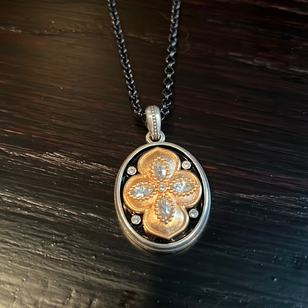 Beautiful Brighton Monarch Dream Necklace, 16” black chain with 2” extender